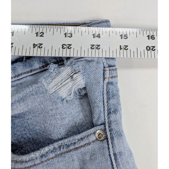 Gap 1969 Cut Off Boyfriend Light Wash Cuffed Denim Stretch Shorts Size 29R US 8 - Picture 5 of 8